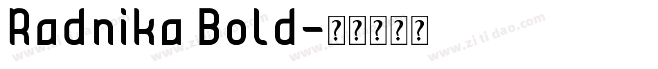 Radnika Bold字体转换